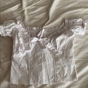 SOLD- White Peasant Top